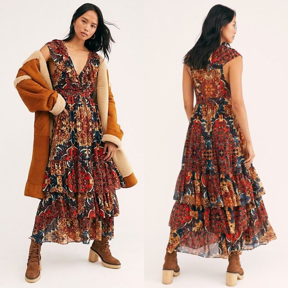 *NWT* Free People Wear It Out Midi Dress